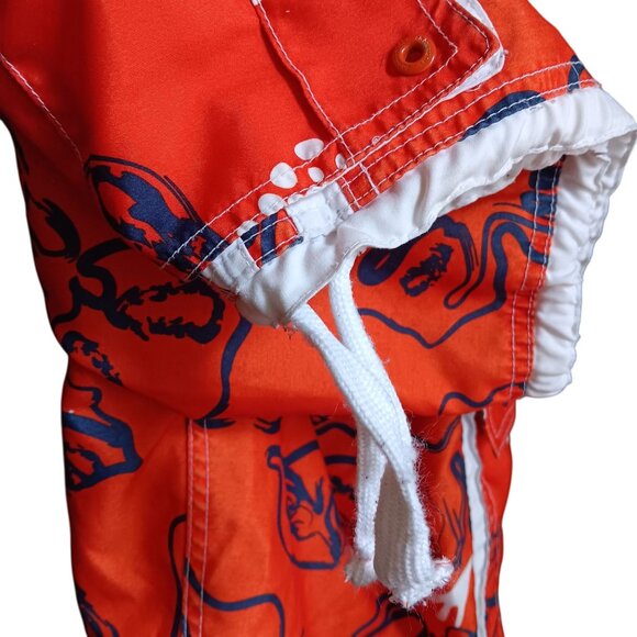 Large Vtg Y2K No Boundaries Mens Hawaiian Floral Cargo Swim Trunks Drawstring - Picture 4 of 6